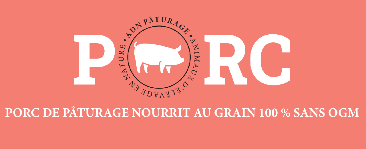 Porc de Pâturage nourrit au grain 100% sans OGM